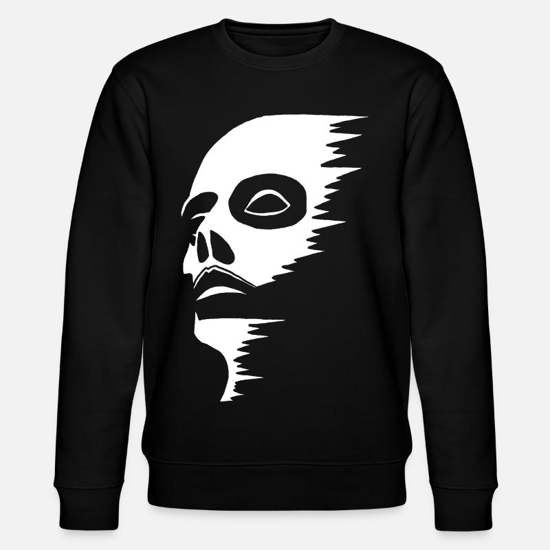 Ghostly Face - Stanley/Stella CHANGER Unisex Organic Sweatshirt - black