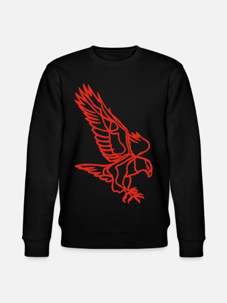 Red eagle in flight - Stanley/Stella CHANGER Unisex Organic Sweatshirt - black