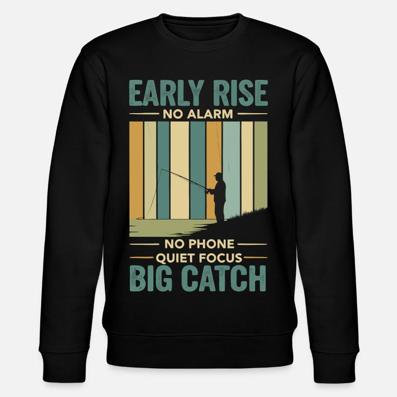 Pêche Pêcheur Hobby Pêcheur Rétro - Sweat bio CHANGER Stanley/Stella Unisexe - noir