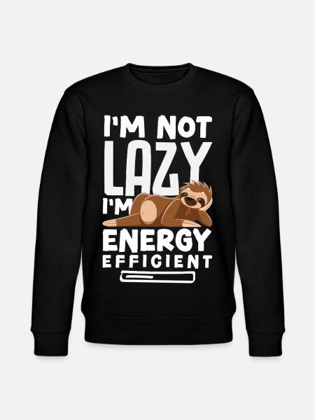funny sloth gift - Stanley/Stella CHANGER Unisex Organic Sweatshirt - black