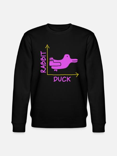 Wittgensteins Rabbit Duck Illusion - Stanley/Stella CHANGER Unisex Organic Sweatshirt - black
