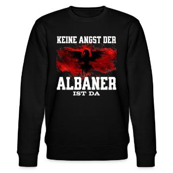 Ne vous inquiétez pas, les Albanais sont là - Sweat bio CHANGER Stanley/Stella Unisexe - noir - Devant - Nik (191cm) & Marisol (170cm)