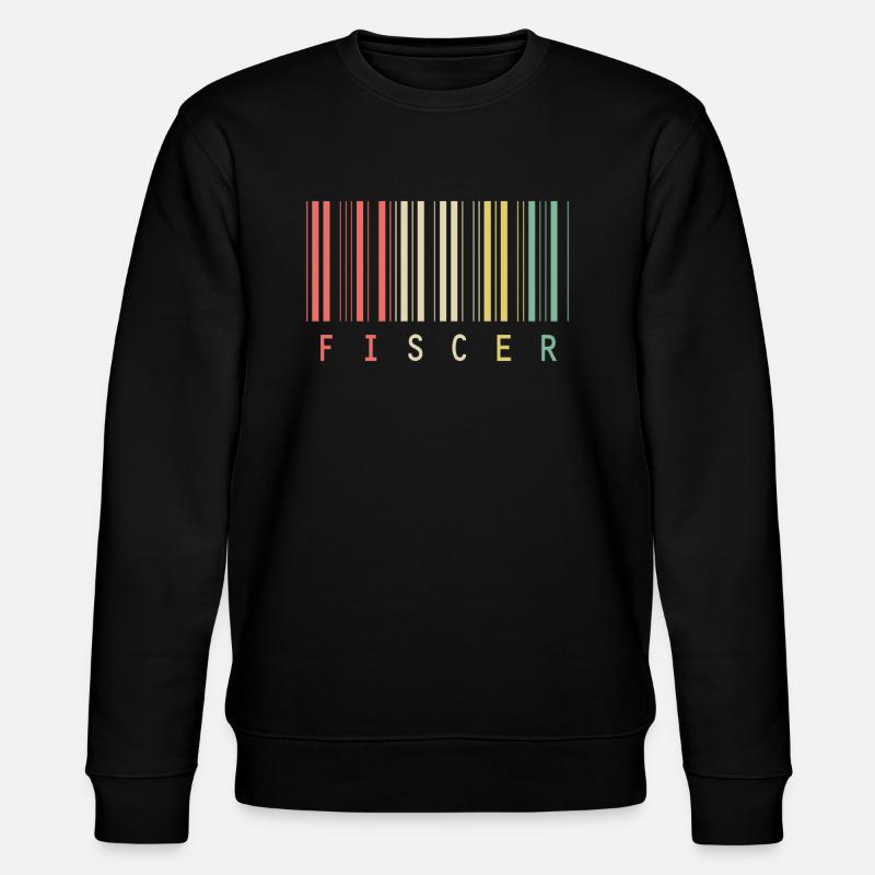 Fischer Barcode Familie Geschenkidee - Stanley/Stella Unisex Bio-Sweatshirt CHANGER  - Schwarz