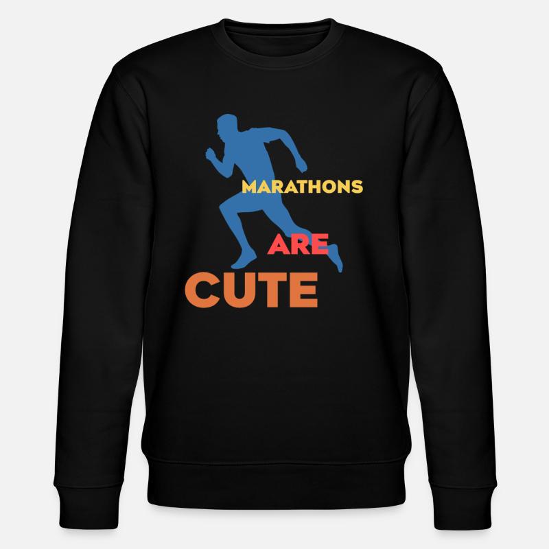 Marathons sind süß Ultramarathon - Stanley/Stella Unisex Bio-Sweatshirt CHANGER - Schwarz