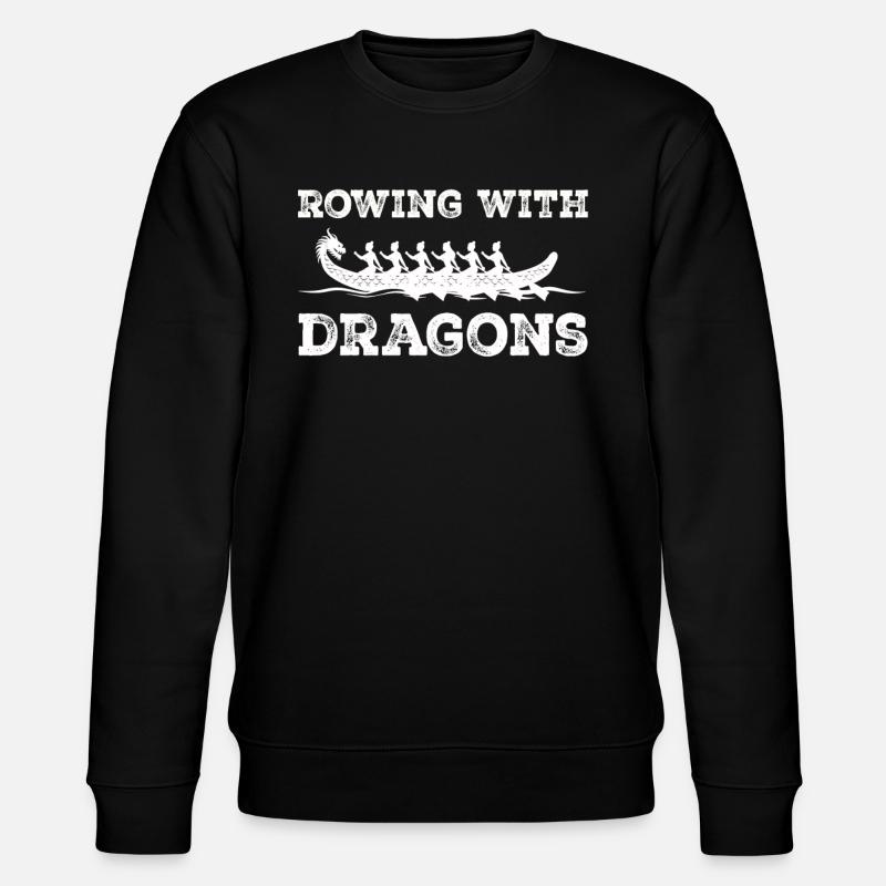 Rowing With Dragons Dragonboat - Stanley/Stella CHANGER Unisex Organic Sweatshirt - black