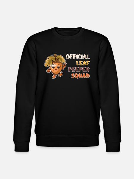 Officiell Leaf Peeper Squad Leaf Peeping - Ekologisk sweatshirt CHANGER unisex från Stanley/Stella - svart