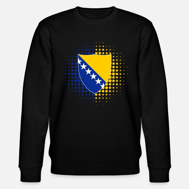 Bosnien - Stanley/Stella Unisex Bio-Sweatshirt CHANGER  - Schwarz