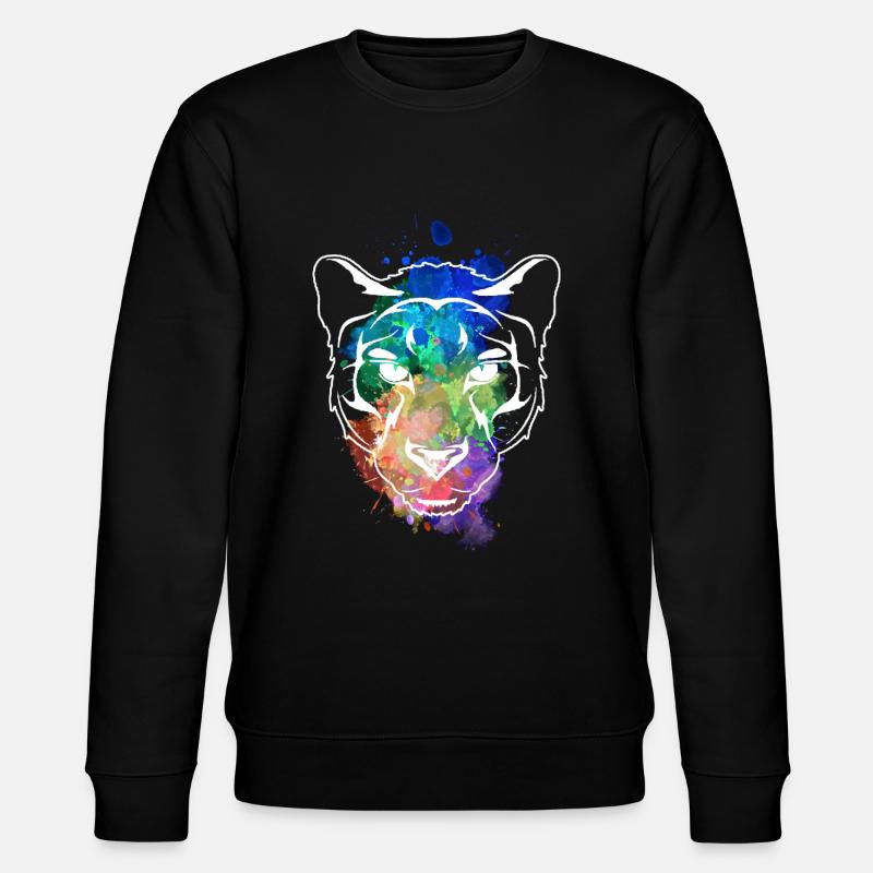 Jaguar Leopard Panther Cat - Sweat bio CHANGER Stanley/Stella Unisexe - noir