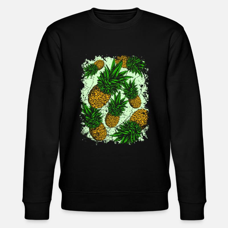 Ananas - Stanley/Stella Unisex Bio-Sweatshirt CHANGER  - Schwarz