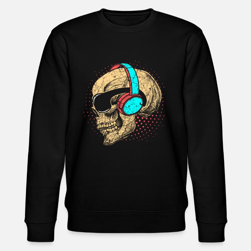Musique Casques Skull Crâne - Sweat bio CHANGER Stanley/Stella Unisexe - noir