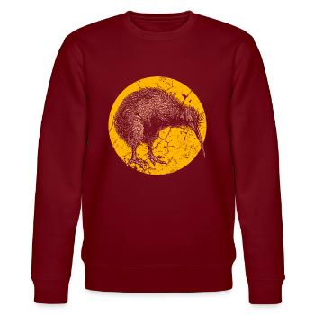 Kiwi Vogel Neuseeland - Stanley/Stella Unisex Bio-Sweatshirt CHANGER  - Burgunderrot - Vorne - Nik (191cm) & Marisol (170cm)