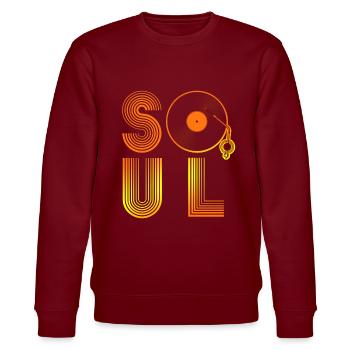 Soul Musik - Stanley/Stella Unisex Bio-Sweatshirt CHANGER  - Burgunderrot - Vorne - Nik (191cm) & Marisol (170cm)