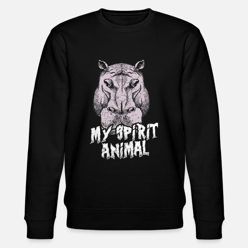 Hippo Hippo Hippo - Stanley/Stella CHANGER Unisex Organic Sweatshirt - black