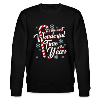 Weihnachten - Stanley/Stella Unisex Bio-Sweatshirt CHANGER  - Schwarz - Vorne - Nik (191cm) & Marisol (170cm)