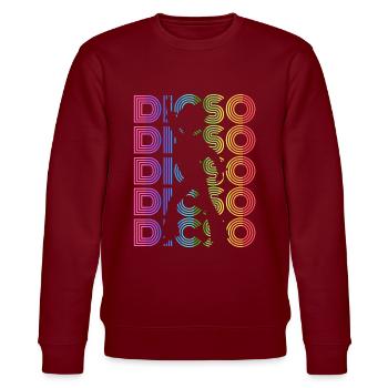 Disco Musik Tanzen - Stanley/Stella Unisex Bio-Sweatshirt CHANGER  - Burgunderrot - Vorne - Nik (191cm) & Marisol (170cm)