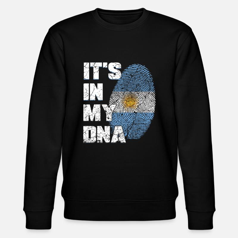 Argentinian Argentina flag DNA - Stanley/Stella CHANGER Unisex Organic Sweatshirt - black
