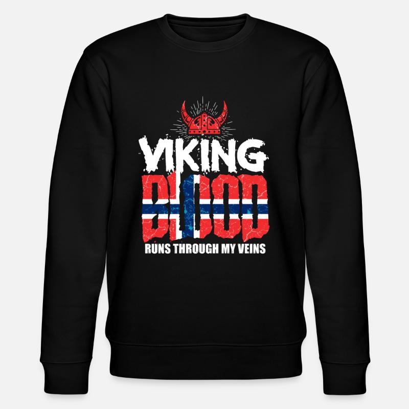 Norweger Wikinger - Stanley/Stella Unisex Bio-Sweatshirt CHANGER  - Schwarz