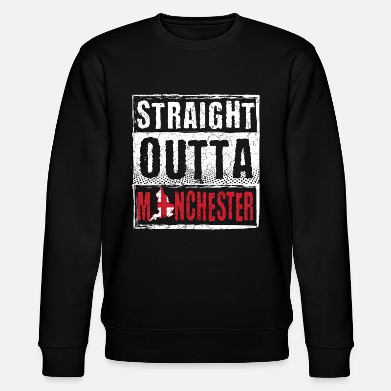 Straight Outta Manchester - Stanley/Stella CHANGER Unisex Organic Sweatshirt - black