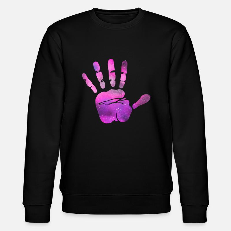 Hand Stop - Stanley/Stella Unisex Bio-Sweatshirt CHANGER  - Schwarz