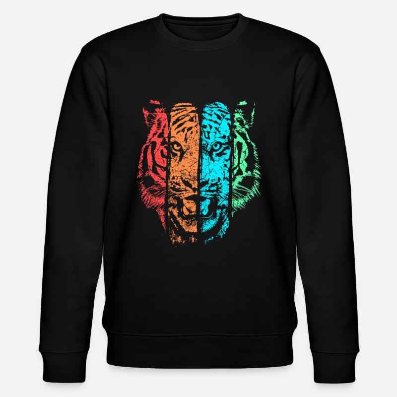 Tiger - Stanley/Stella Unisex Bio-Sweatshirt CHANGER  - Schwarz