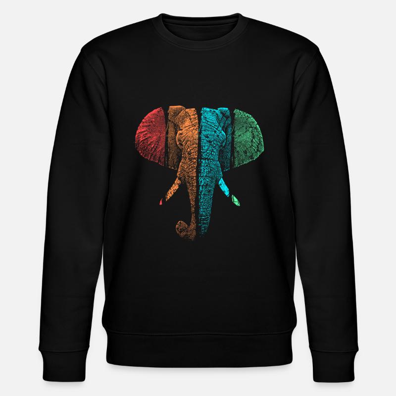 elephant - Stanley/Stella CHANGER Unisex Organic Sweatshirt - black