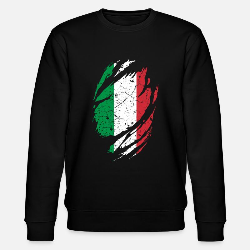 Drapeau italien - Sweat bio CHANGER Stanley/Stella Unisexe - noir