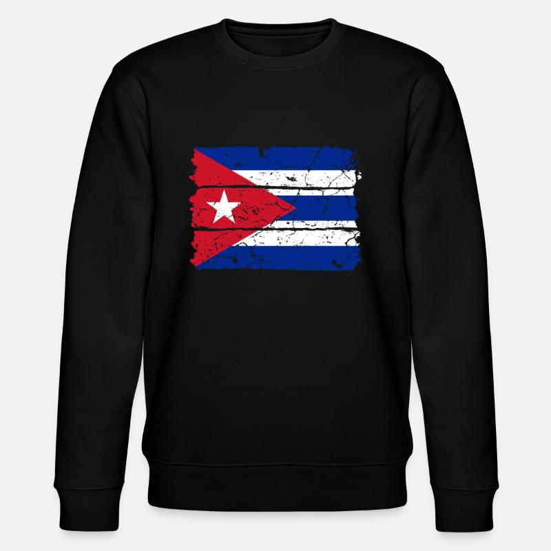 Kuba Flagge - Stanley/Stella Unisex Bio-Sweatshirt CHANGER  - Schwarz