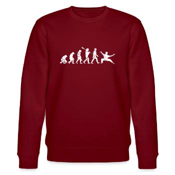 karate - Stanley/Stella CHANGER Unisex Organic Sweatshirt - burgundy - Front - Nik (191cm) & Marisol (170cm)