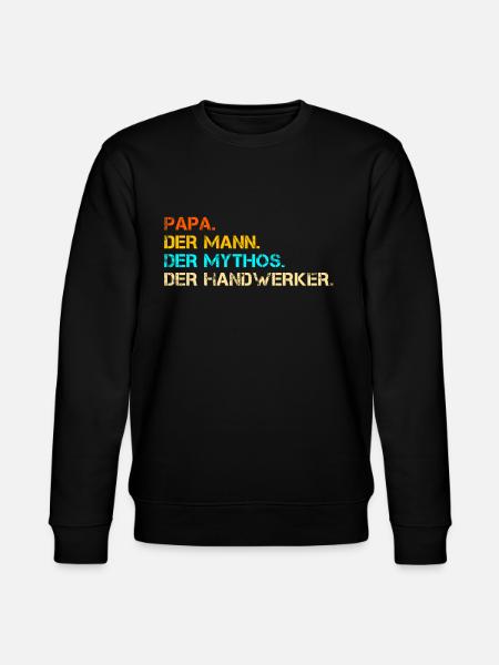 Handwerker Papa - Stanley/Stella Unisex Bio-Sweatshirt CHANGER  - Schwarz