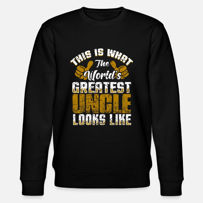 Best uncle - Stanley/Stella CHANGER Unisex Organic Sweatshirt - black