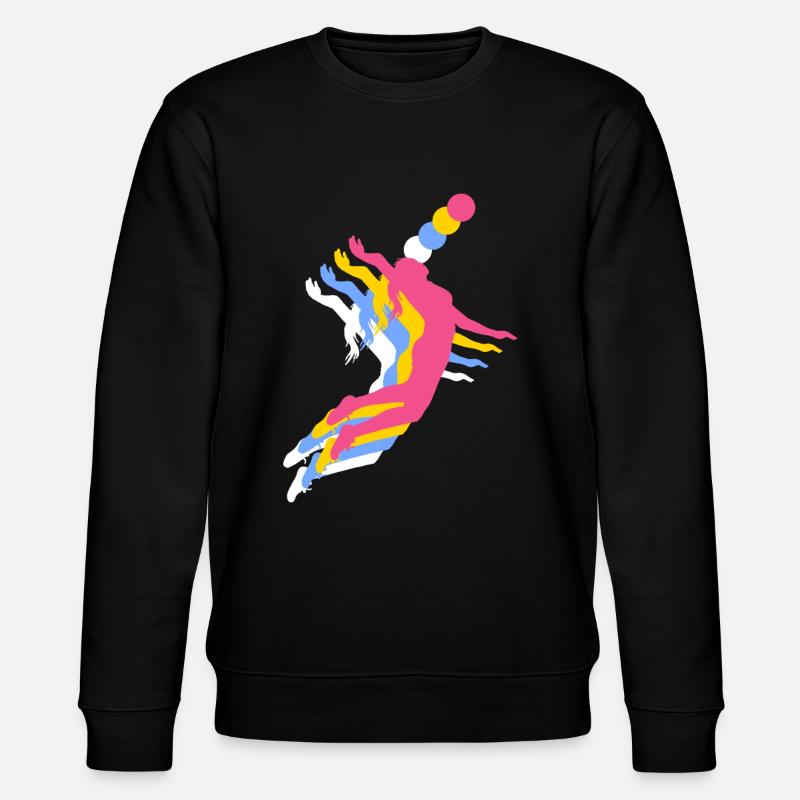 Volley-ball de beach-volley - Sweat bio CHANGER Stanley/Stella Unisexe - noir