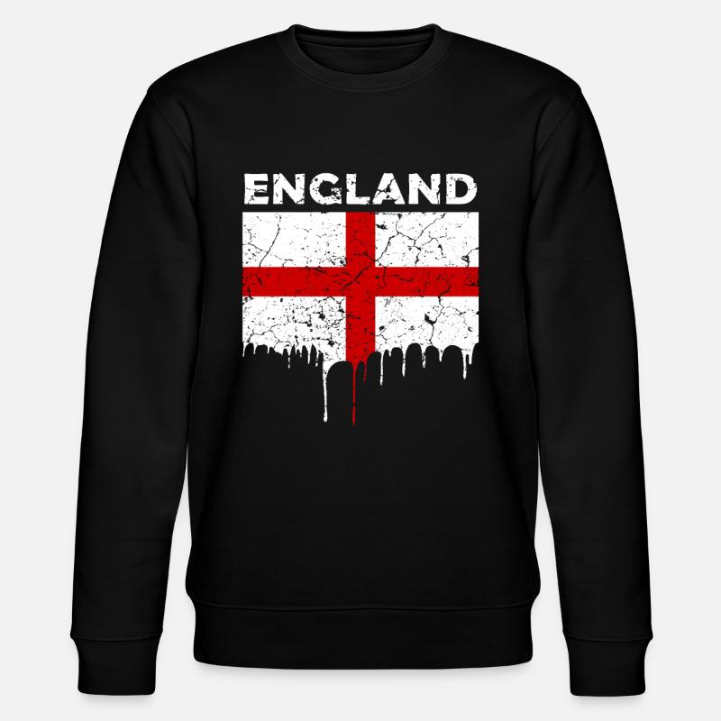 England Flagge - Stanley/Stella Unisex Bio-Sweatshirt CHANGER  - Schwarz