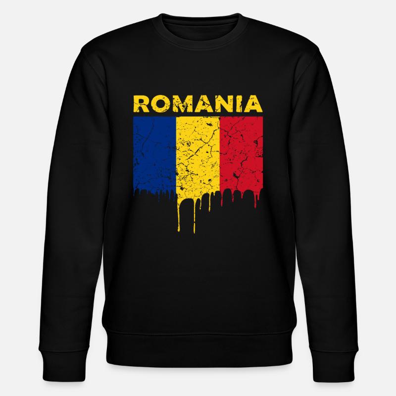 Rumänien - Stanley/Stella Unisex Bio-Sweatshirt CHANGER  - Schwarz