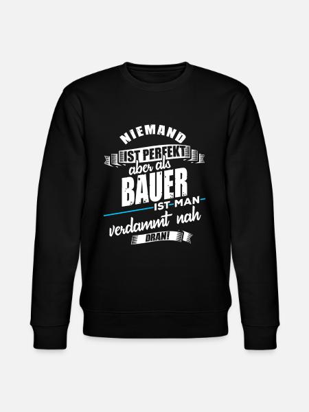 Lustiger Bauer Spruch - Stanley/Stella Unisex Bio-Sweatshirt CHANGER - Schwarz