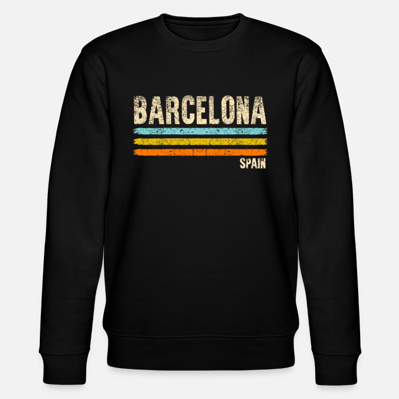 Barcelona - Stanley/Stella Unisex Bio-Sweatshirt CHANGER  - Schwarz