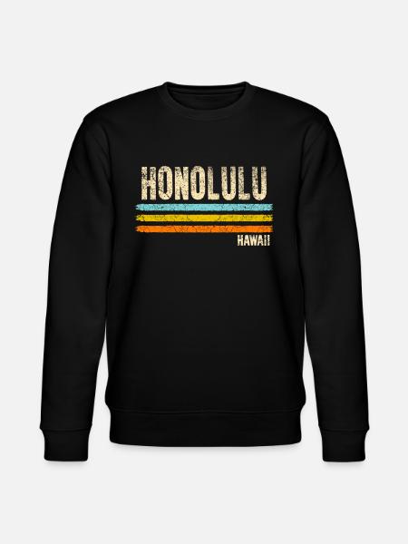 Honolulu Hawaii - Stanley/Stella CHANGER Unisex Organic Sweatshirt - black