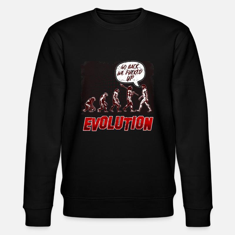 Evolution humaine drôle - Sweat bio CHANGER Stanley/Stella Unisexe - noir