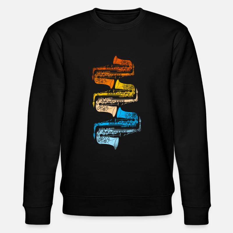 Saxophon - Stanley/Stella Unisex Bio-Sweatshirt CHANGER - Schwarz