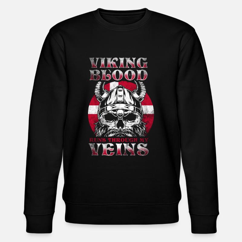 Denmark Vikings - Stanley/Stella CHANGER Unisex Organic Sweatshirt - black