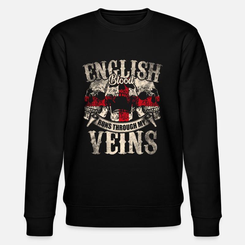 England Engländer - Stanley/Stella Unisex Bio-Sweatshirt CHANGER  - Schwarz