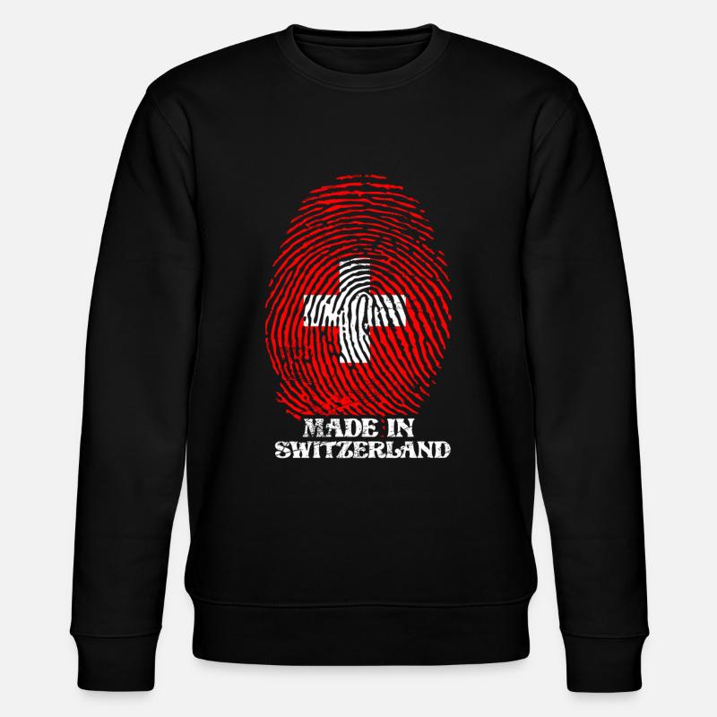 Schweizer - Made in Switzerland - Stanley/Stella Unisex Bio-Sweatshirt CHANGER  - Schwarz