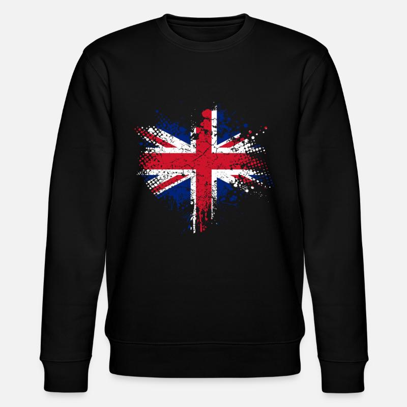 Union Jack - Britische Flagge - Stanley/Stella Unisex Bio-Sweatshirt CHANGER  - Schwarz