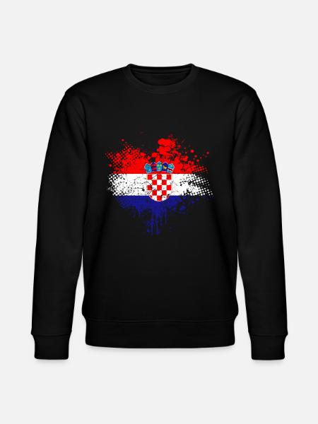 Croatia Flag - Stanley/Stella CHANGER Unisex Organic Sweatshirt - black