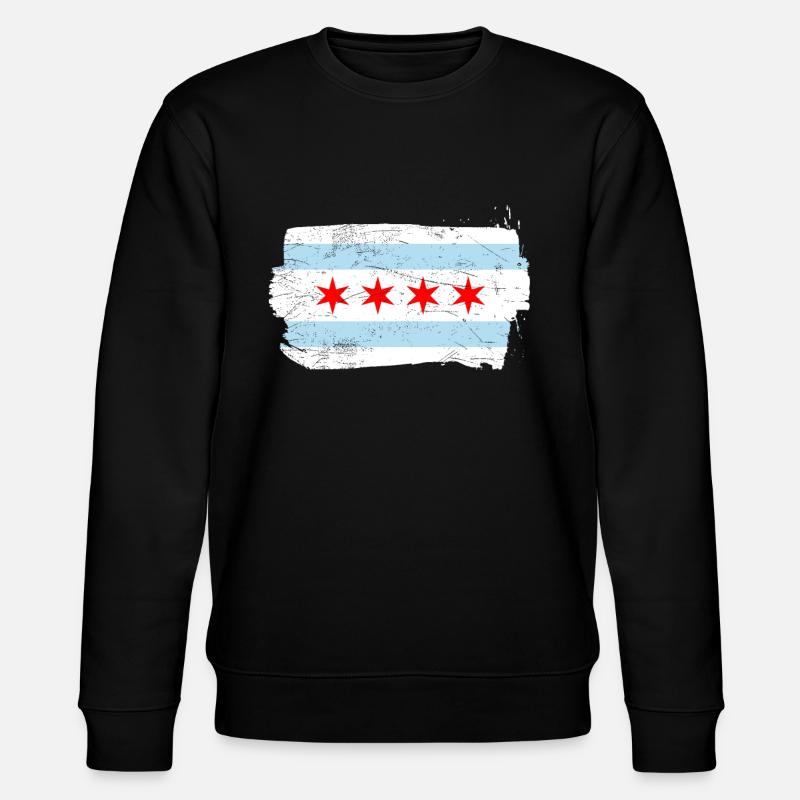 Drapeau de Chicago - Sweat bio CHANGER Stanley/Stella Unisexe - noir