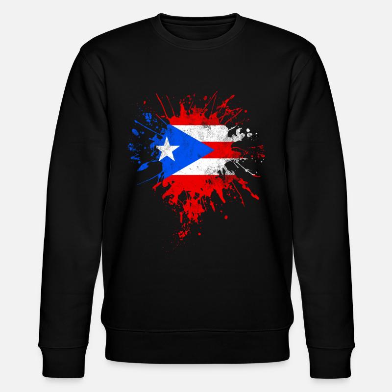 Porto Rico drapeau - Sweat bio CHANGER Stanley/Stella Unisexe - noir