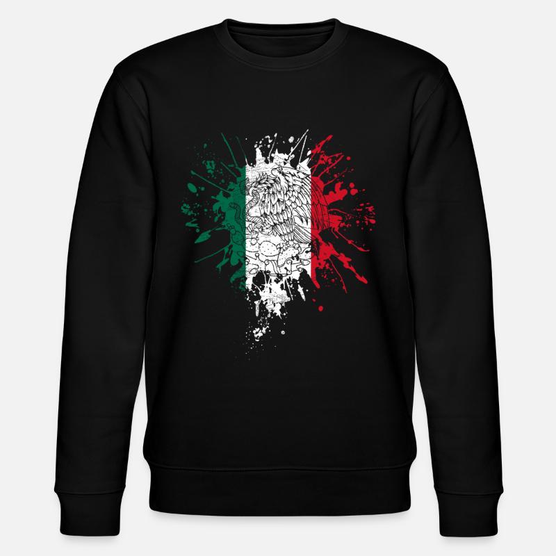 Mexiko Flagge mit Adler - Stanley/Stella Unisex Bio-Sweatshirt CHANGER - Schwarz