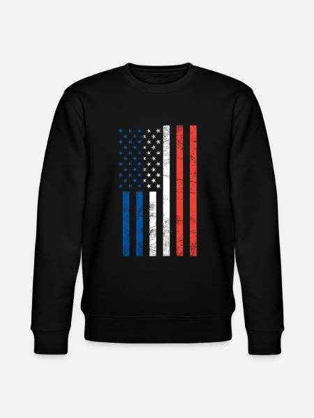 American French flag - Stanley/Stella CHANGER Unisex Organic Sweatshirt - black