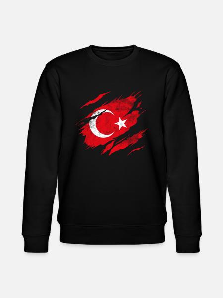 Turkey Flag - Stanley/Stella CHANGER Unisex Organic Sweatshirt - black