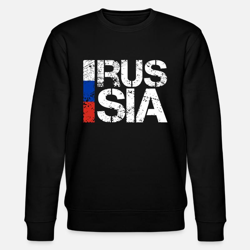 Russland - Stanley/Stella Unisex Bio-Sweatshirt CHANGER  - Schwarz