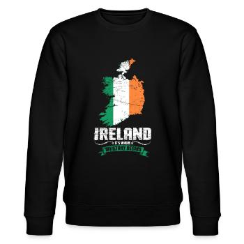 Irlande - Sweat bio CHANGER Stanley/Stella Unisexe - noir - Devant - Nik (191cm) & Marisol (170cm)